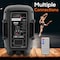 Pyle Pyle 800W Portable Bluetooth PA Speaker - 8 in Subwoofer, LED Battery Indicator Lights w/ Built-in Rechargeable Battery, MP3/USB/SD Card Reader, and UHF Wireless Microphone - Pyle PSBT85A, Black PSBT85A - alternate 4